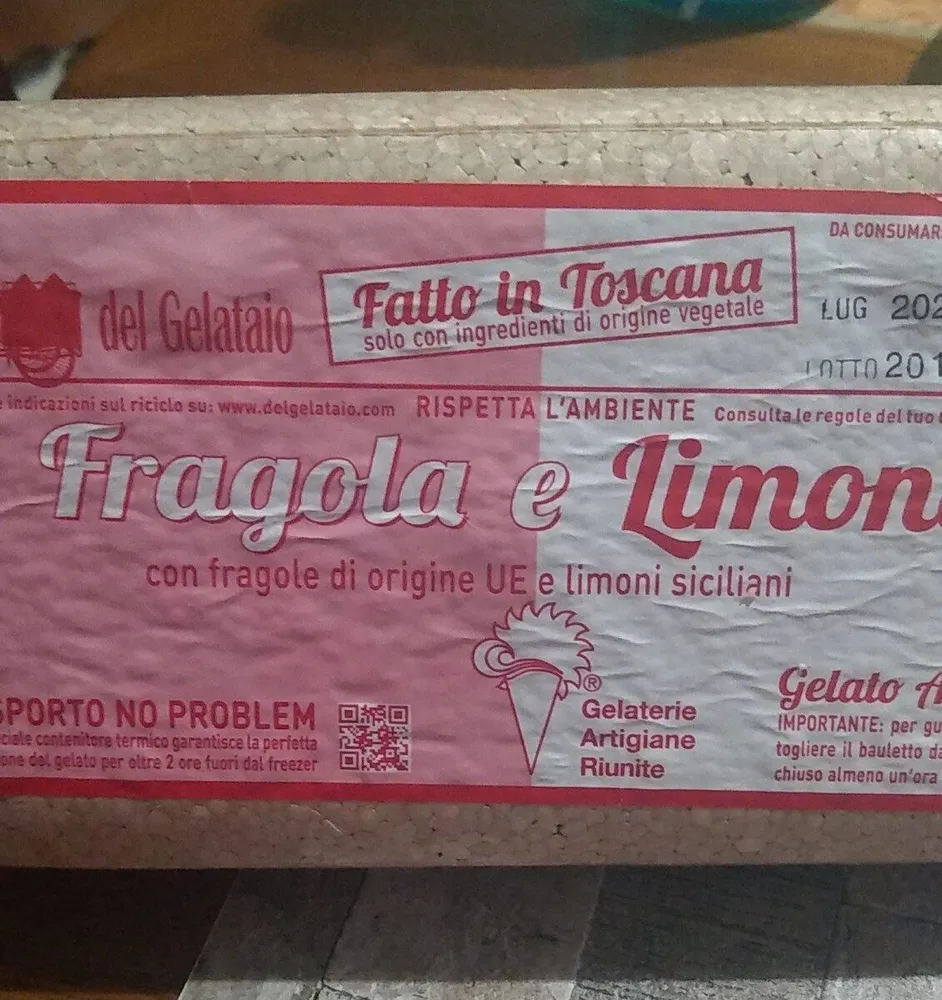 Gelato Artigianale Fragola e Limone