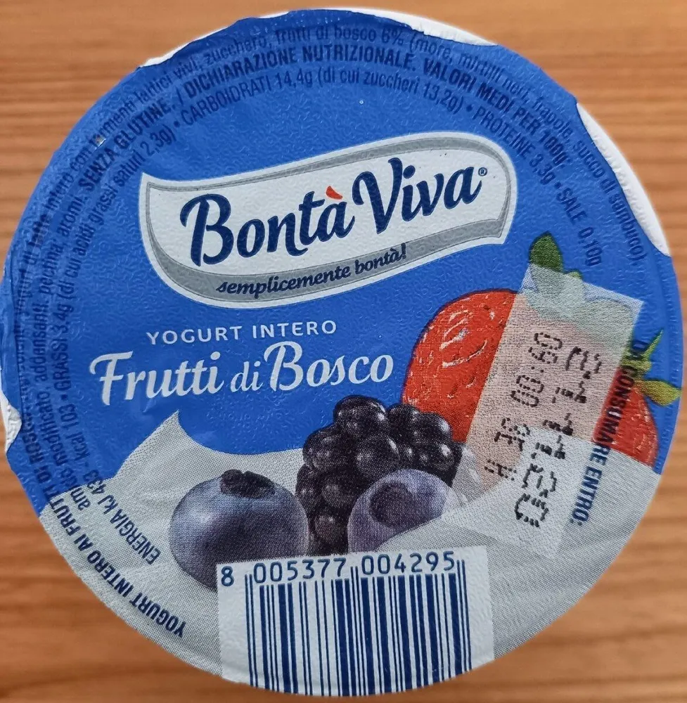 Yogurt intero frutti di  bosco