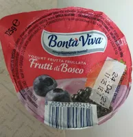 Yogurt alla frutta frullata frutti di bosco