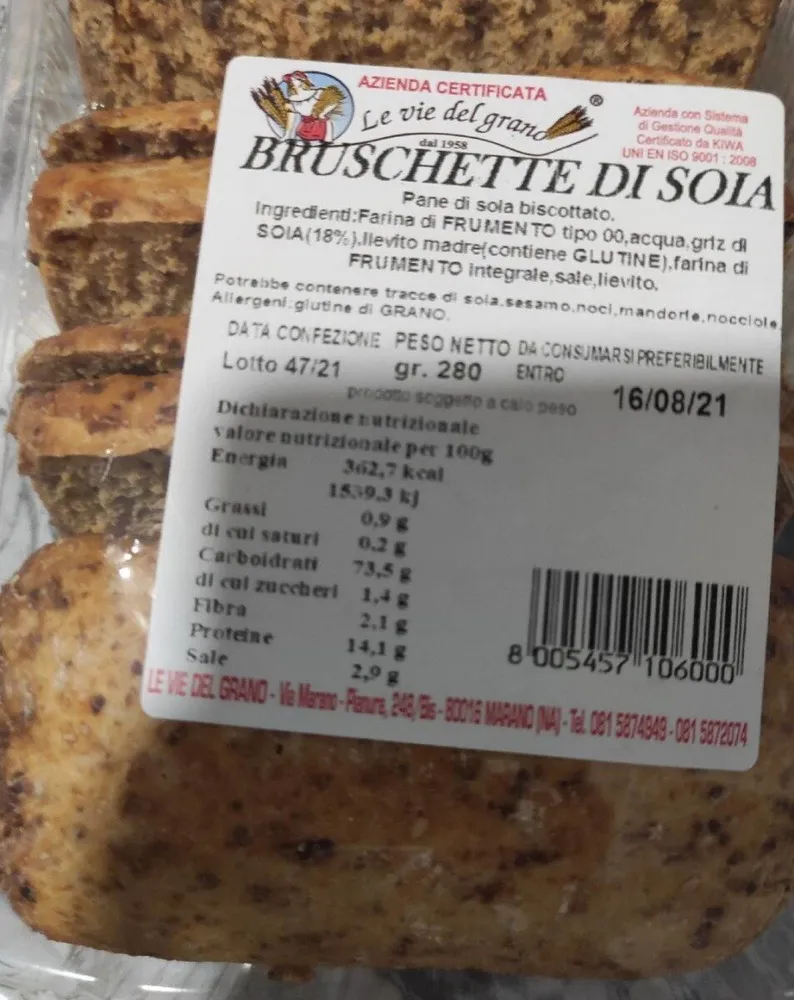Bruschette di soia