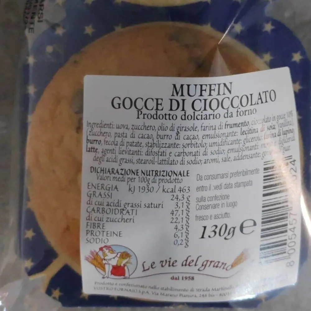 Muffin gocce di cioccolato