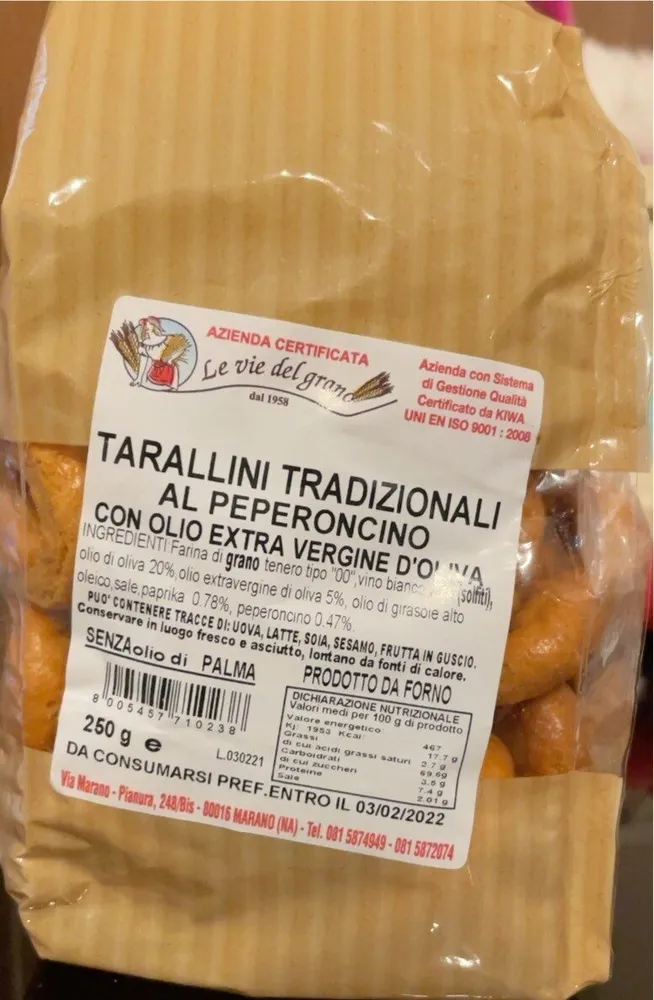 tarallini tradizionali al peperoncino