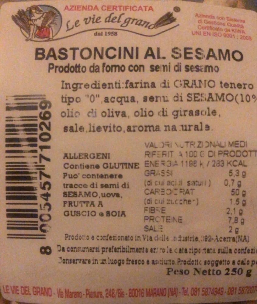Bastoncini al sesamo
