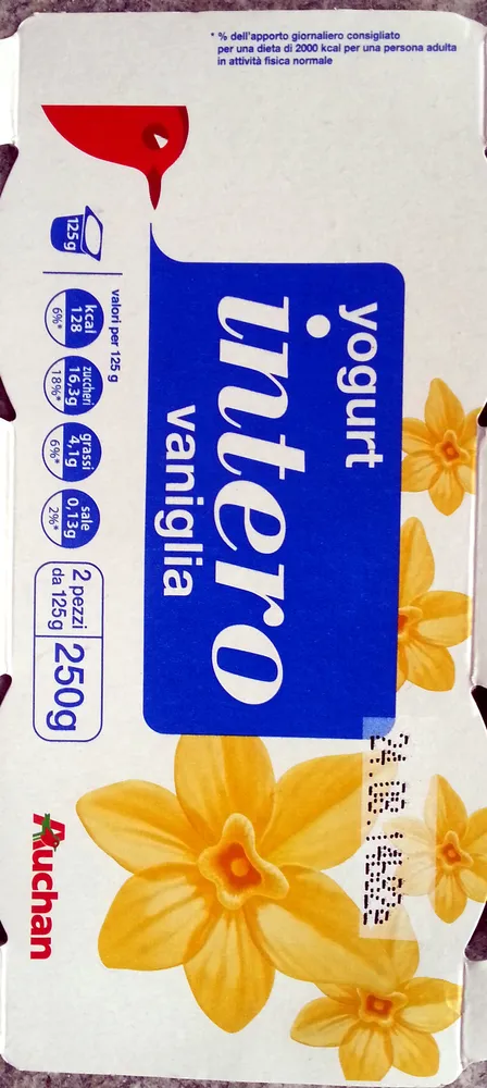 Yogurt intero vaniglia