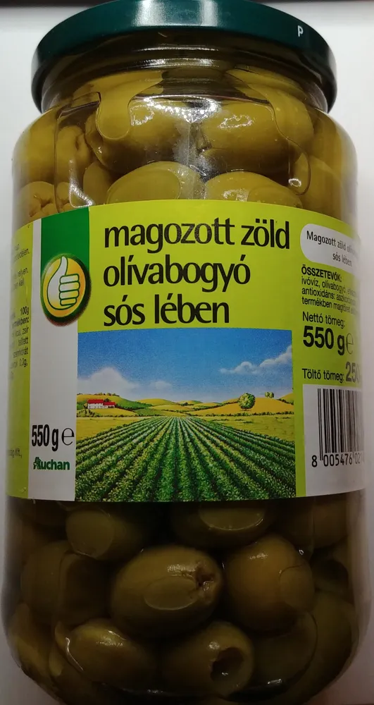 Zielone oliwki bez pestek w zalewie.