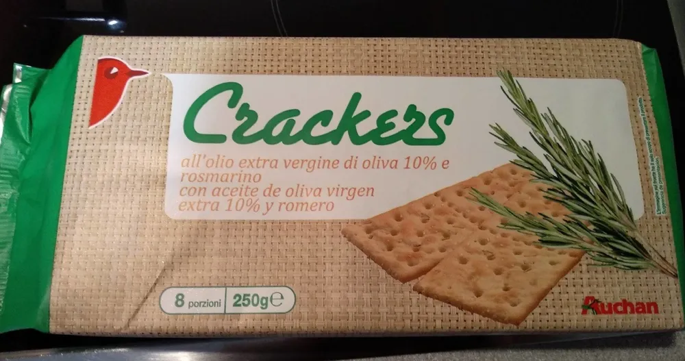 Crackers con aceite de oliva virgen extra 10% y romero