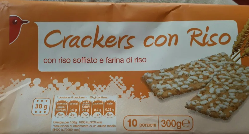 Crackers con riso