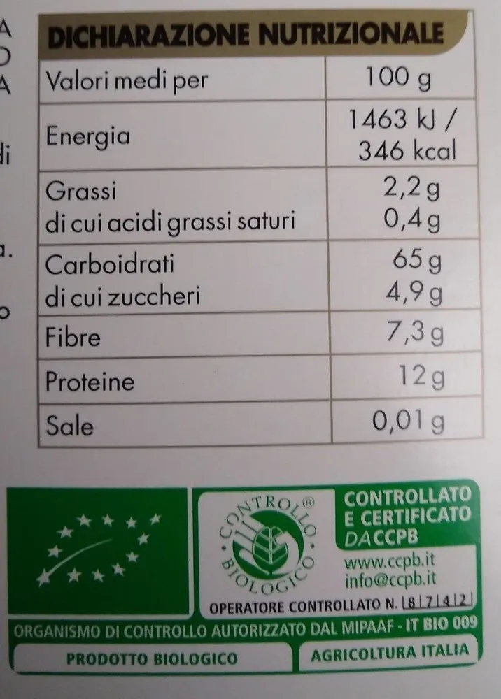 Farfalle semi integrali