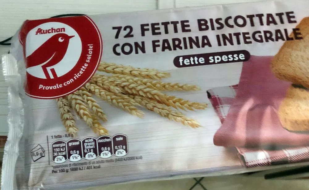 72 fette biscottate con farina integrale