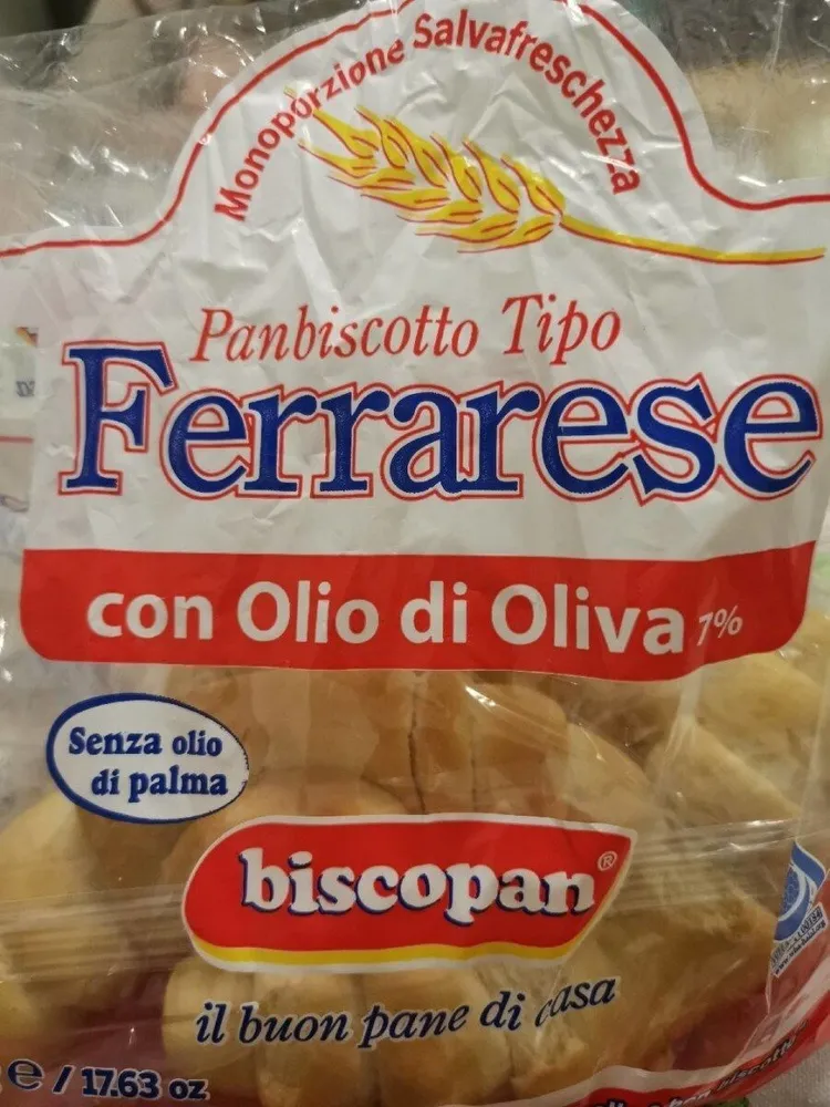 Panbiscotto tipo Ferrarese olio oliva