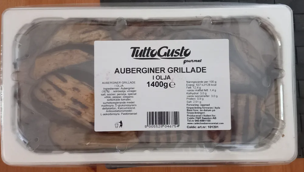 Augerginer grillade i olja