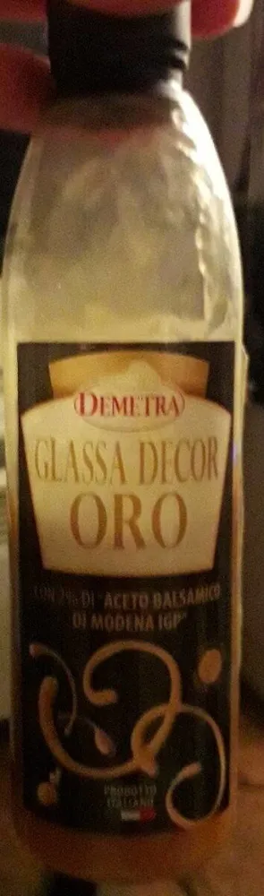 Glass décore oro