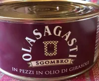 Sgombro in pezzi in olio di girasole
