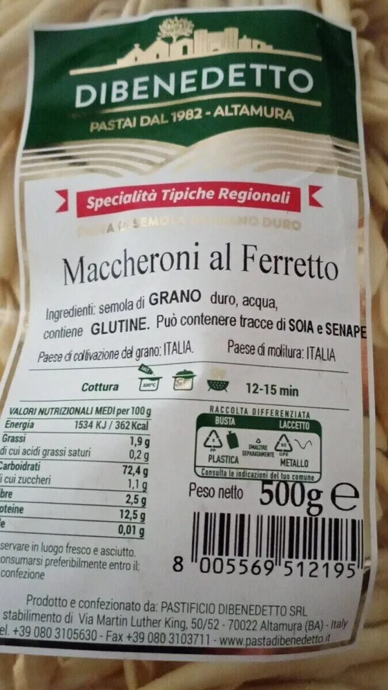 Maccheroni al ferretto