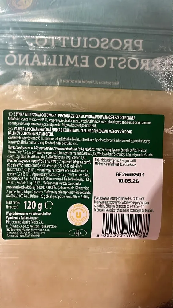 Szynka wieprzowa gotowana i pieczona z ziołami