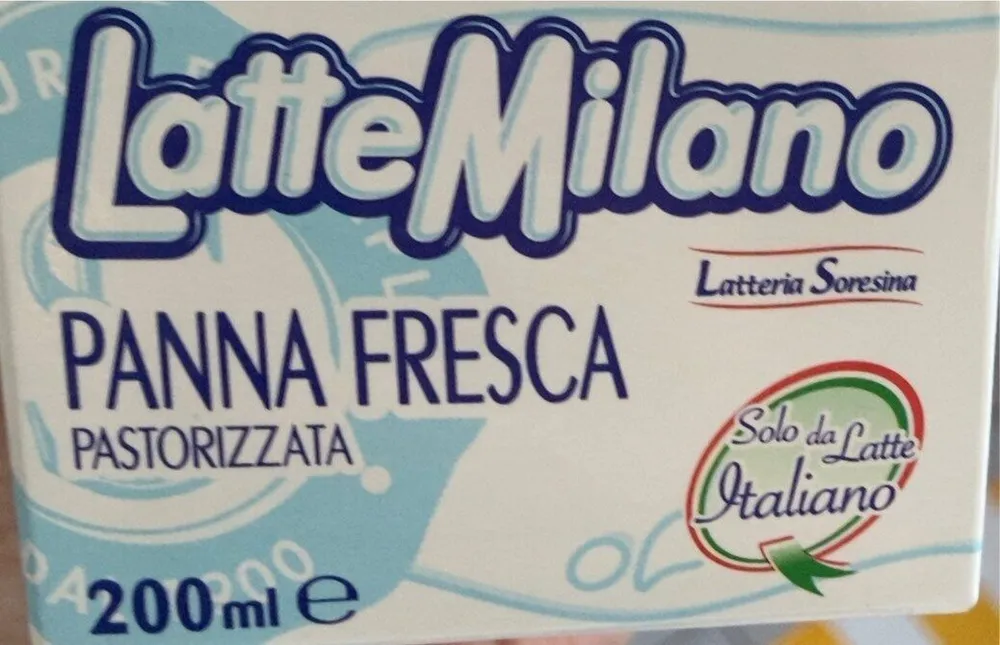 Panna fresca pastorizzata