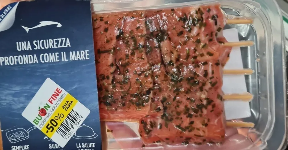 Spiedino trota salmonata
