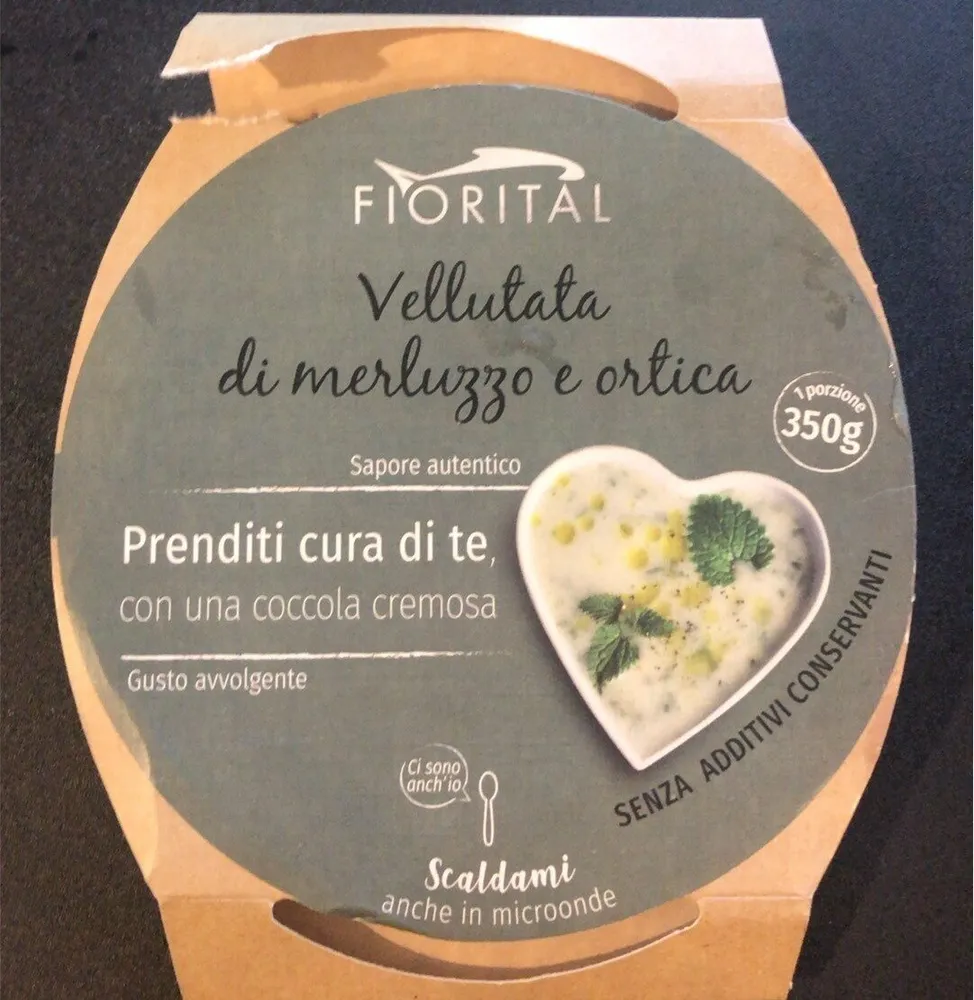 Vellutata di merluzzo e ortica