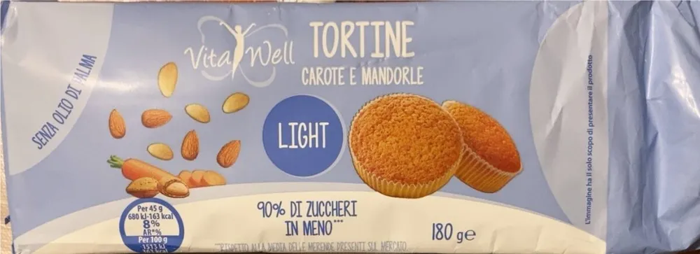 Tortine con carote e mandorle a tasso ridotto di zuccheri