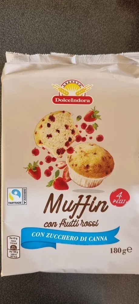 Muffin con frutti rossi