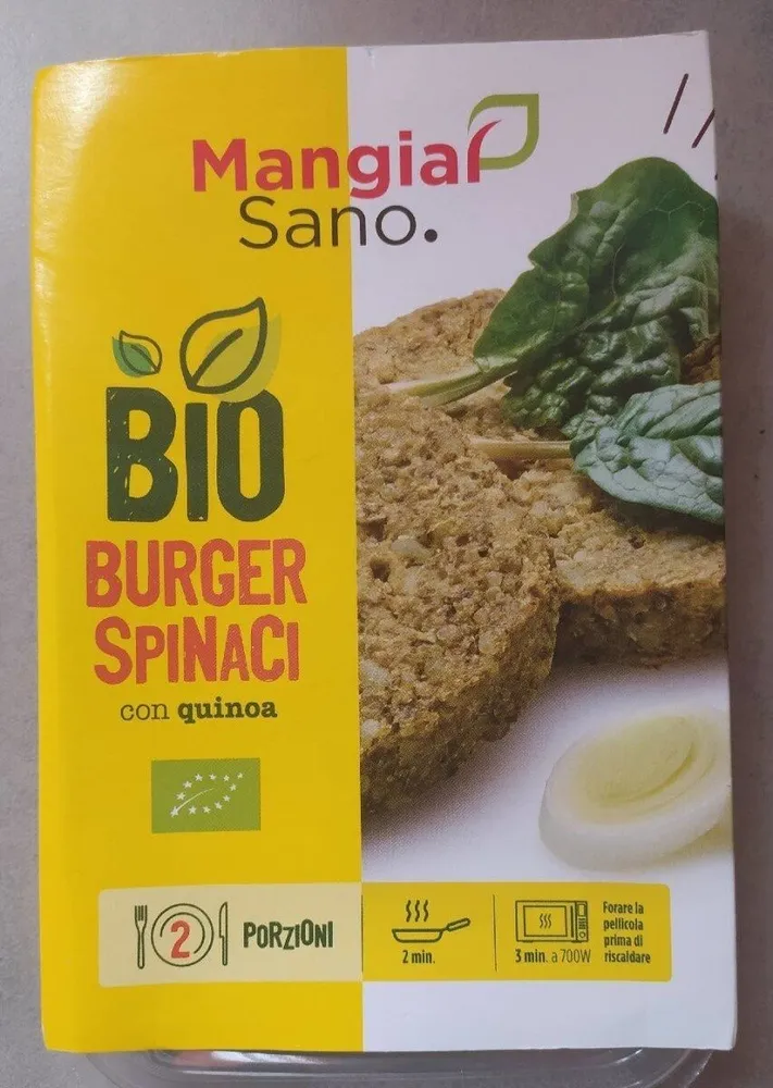Bio Burger spinaci con quinoa