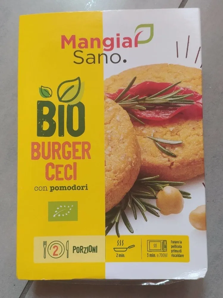Bio Burger ceci con pomodori