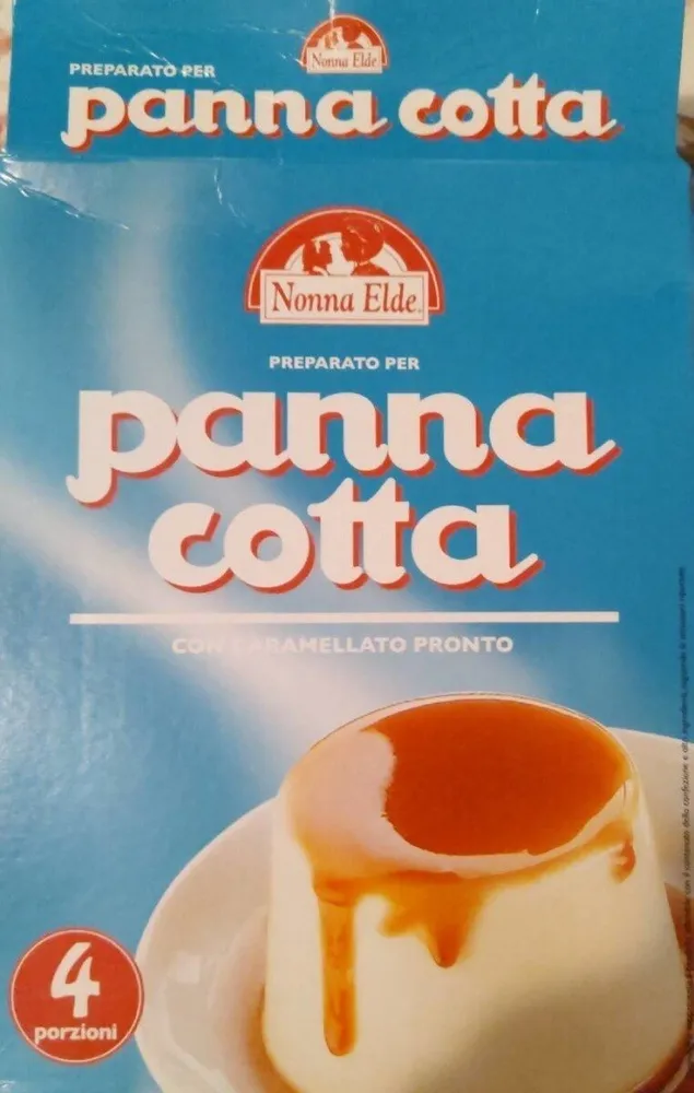 Preparato panna cotta con caramello