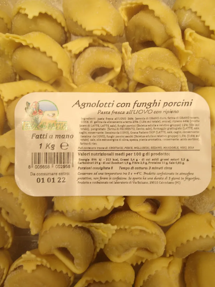 Agnolotti con funghi porcini