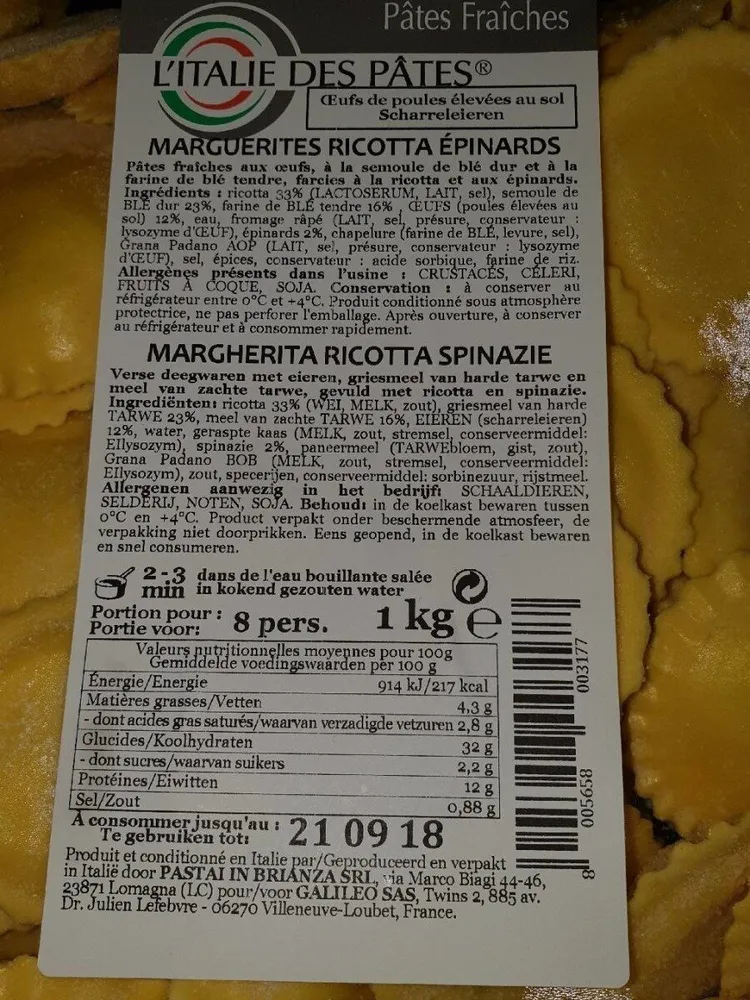 Marguerites Ricotta, épinards