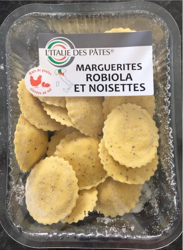 Marguerites robiola et noisettes