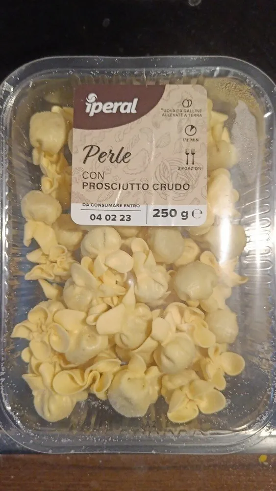 Perle con prosciutto crudo