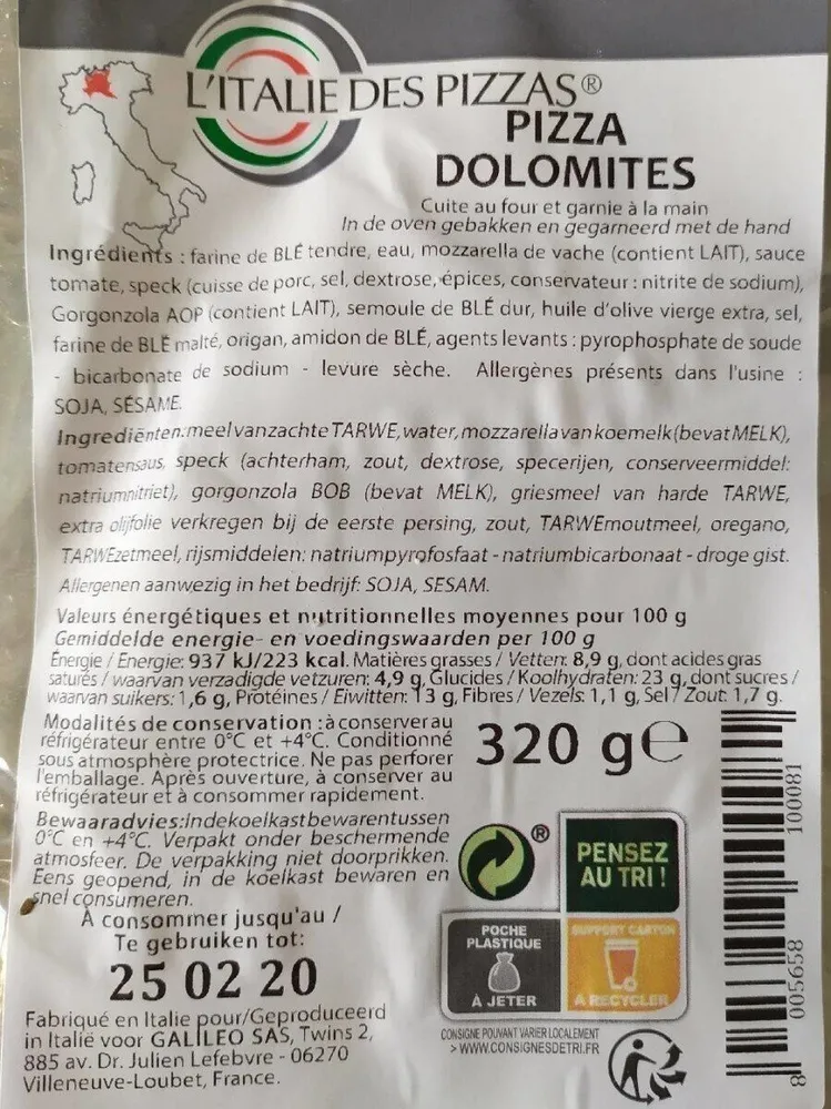 Pizza dolomites