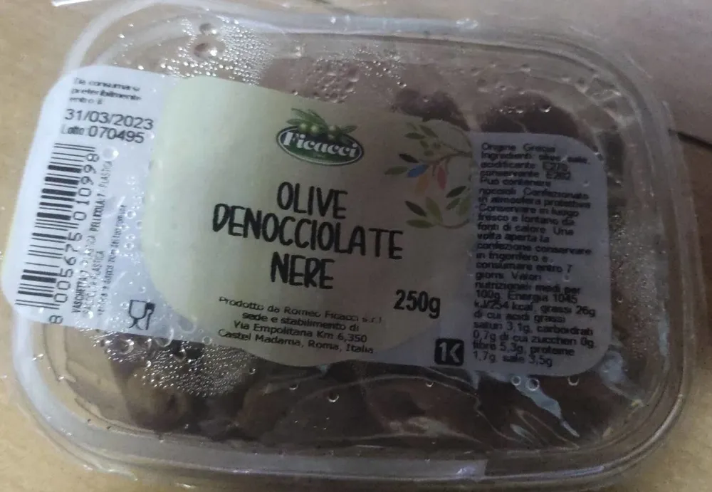 Olive denocciolate nere