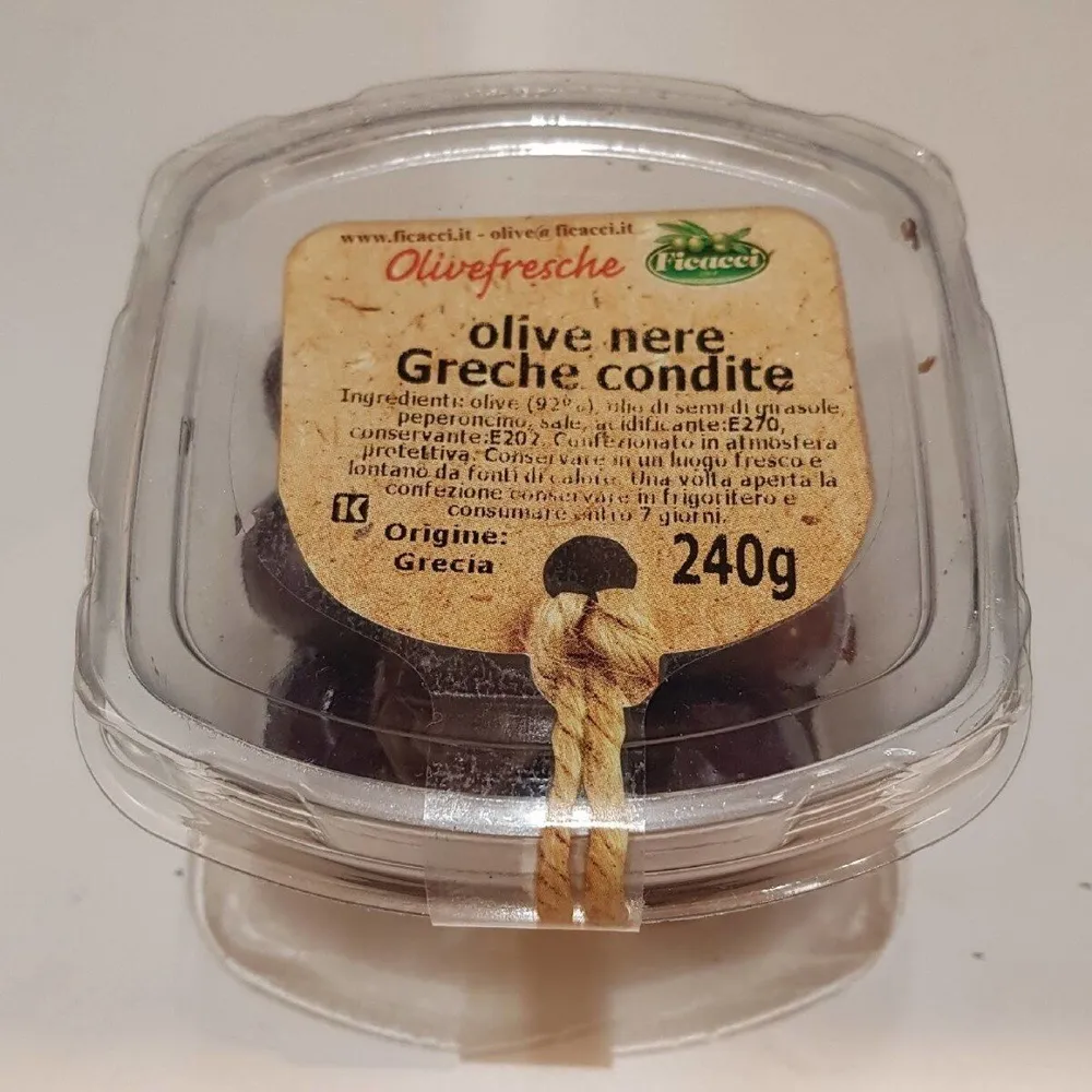 Olive nere greche condite