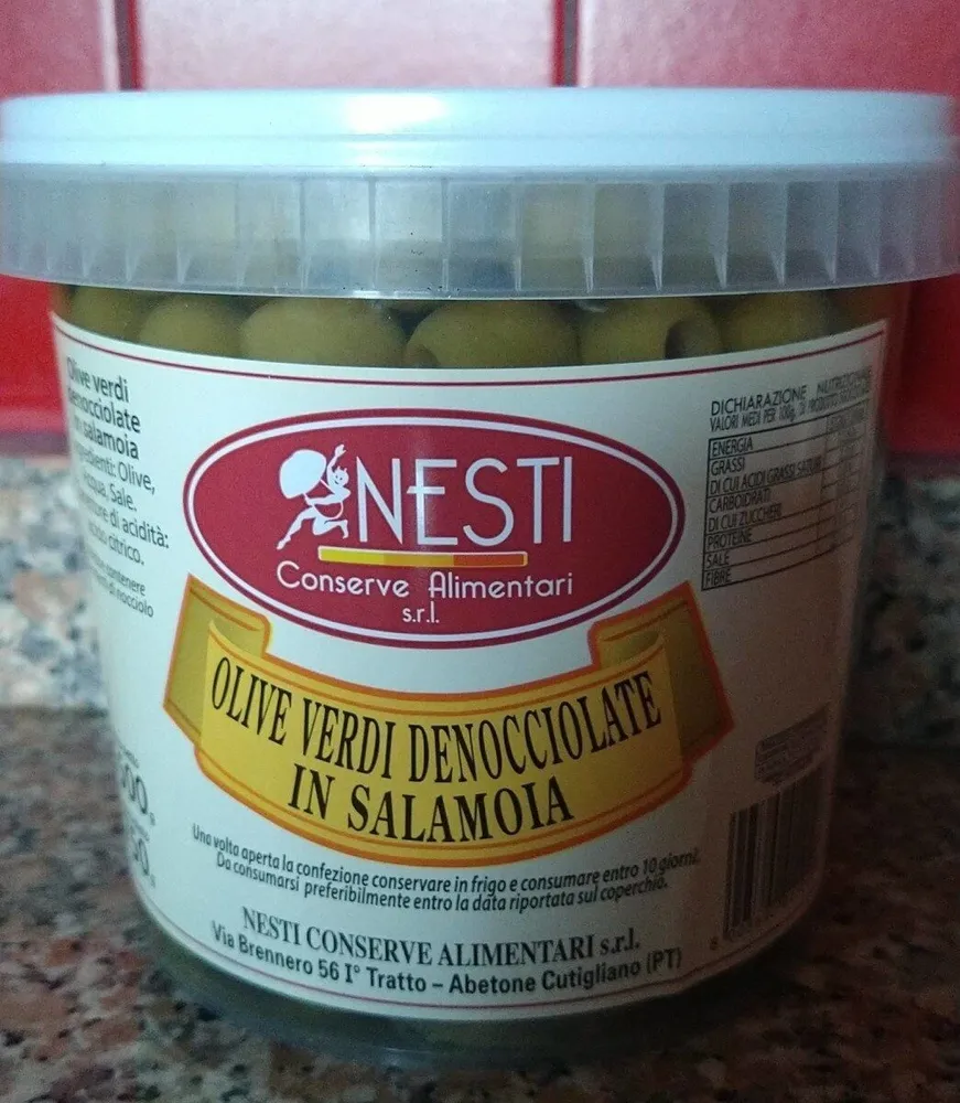Olive verdi denocciolate in salamoia
