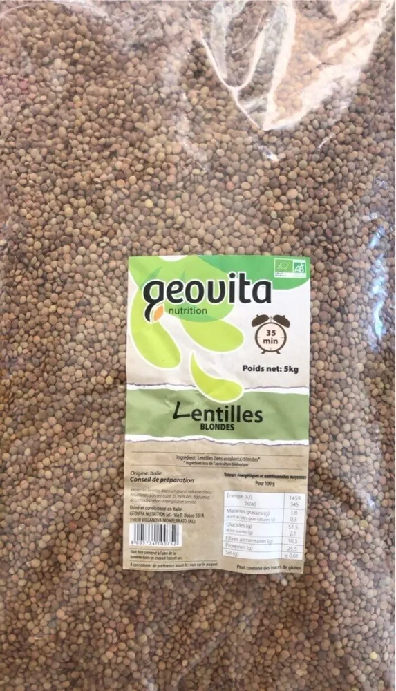 Lentilles blondes