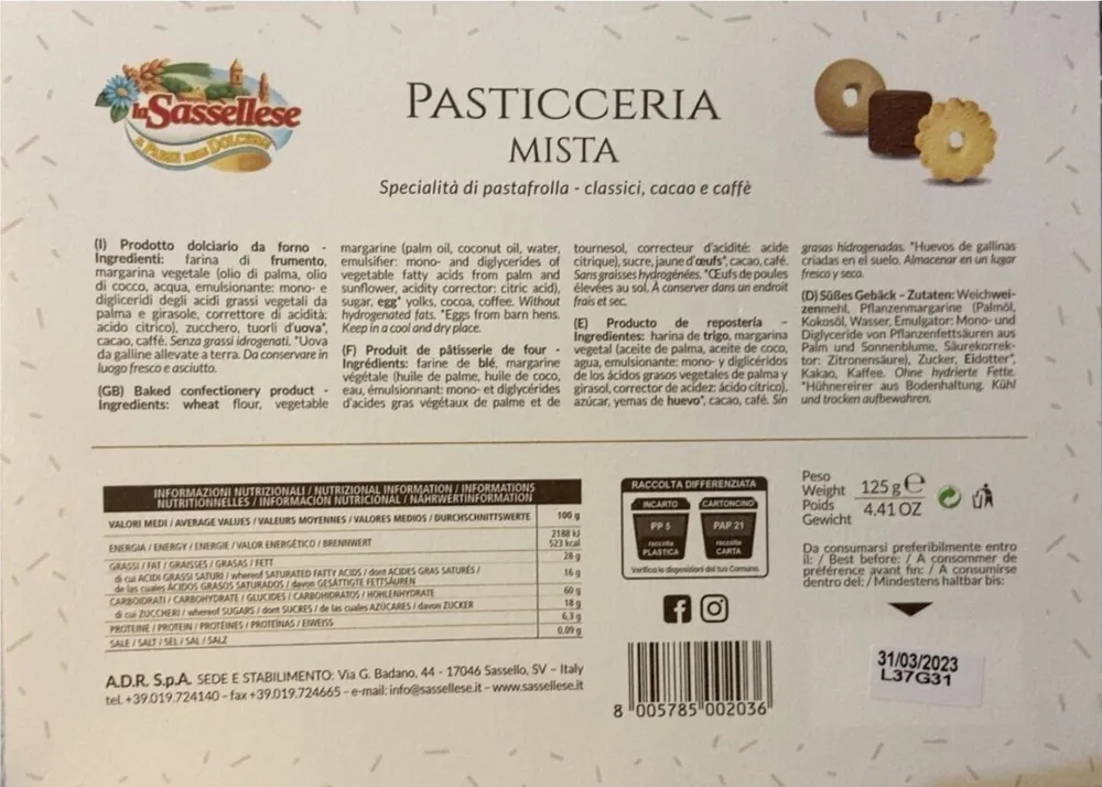 Pasticceria mista