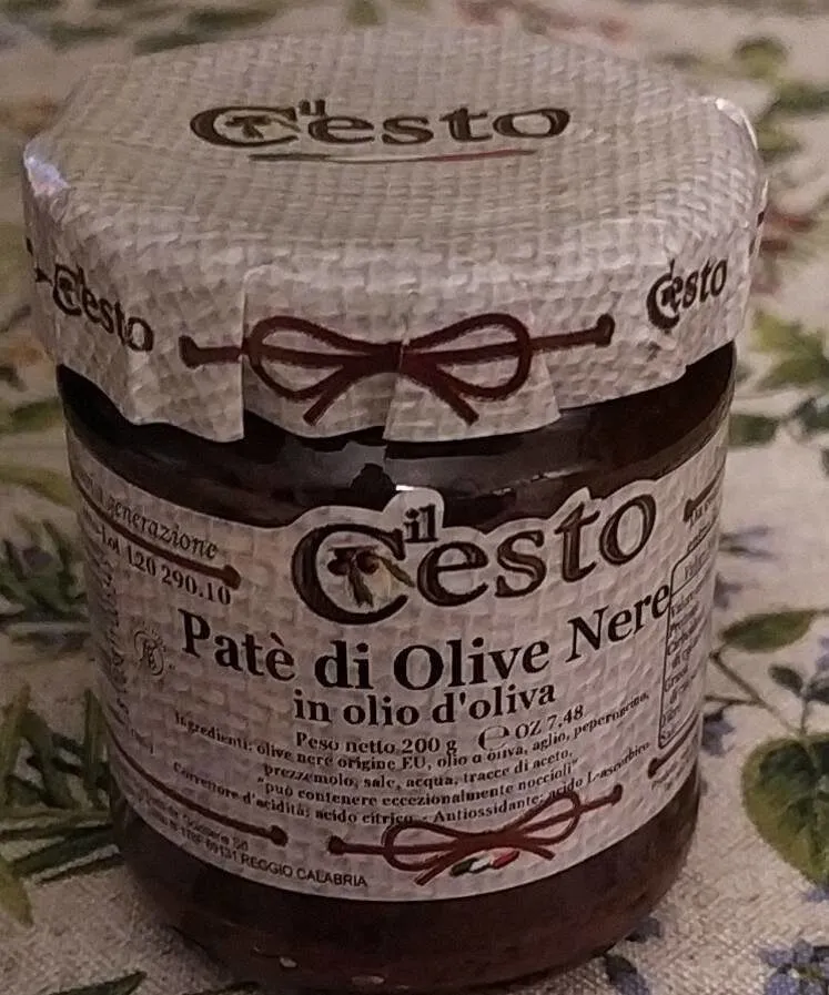 Patè di olive nere in olio d'oliva
