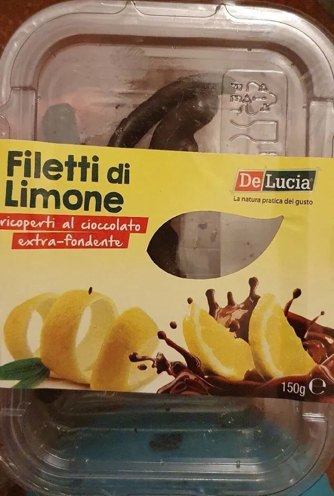 Filetti di limone ricoperti al cioccolato