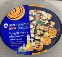 Vongole veraci e lupini cotti alla marinara