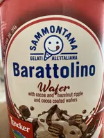 Barattolino Wafer with cocoa and hazelnut ripple and cocoa coated wafers