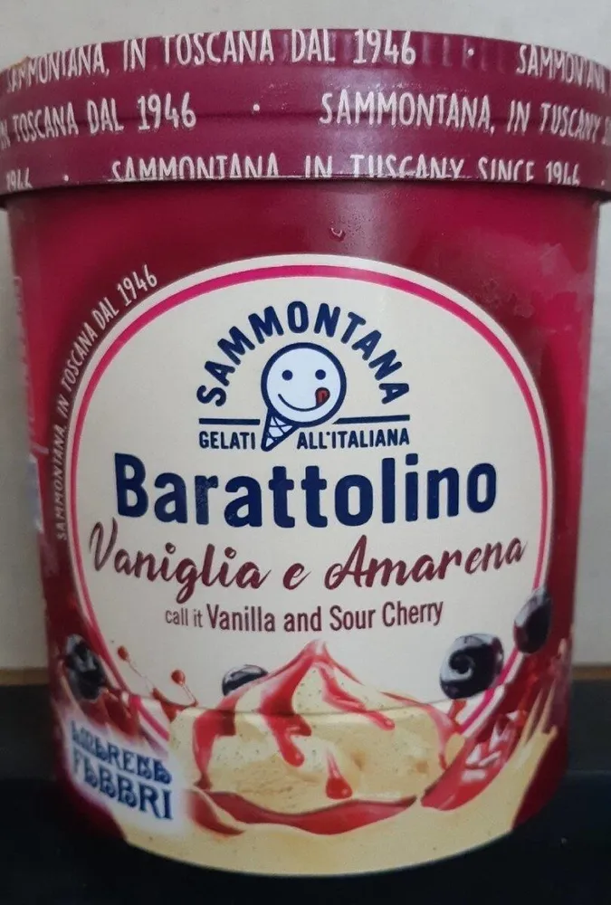 Barattolino Sammontana Vaniglia e Amarena
