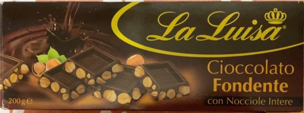 Cioccolato fondente con nocciole intere