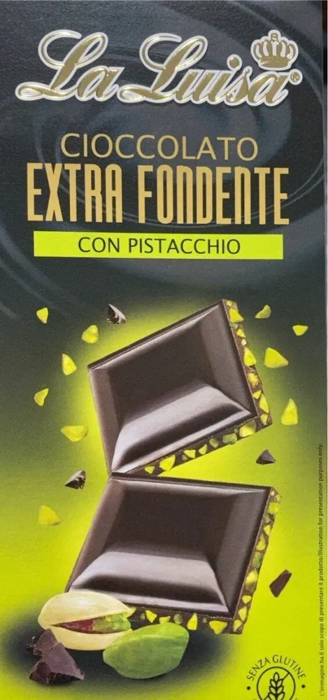 Cioccolato extra fondente con pistacchio