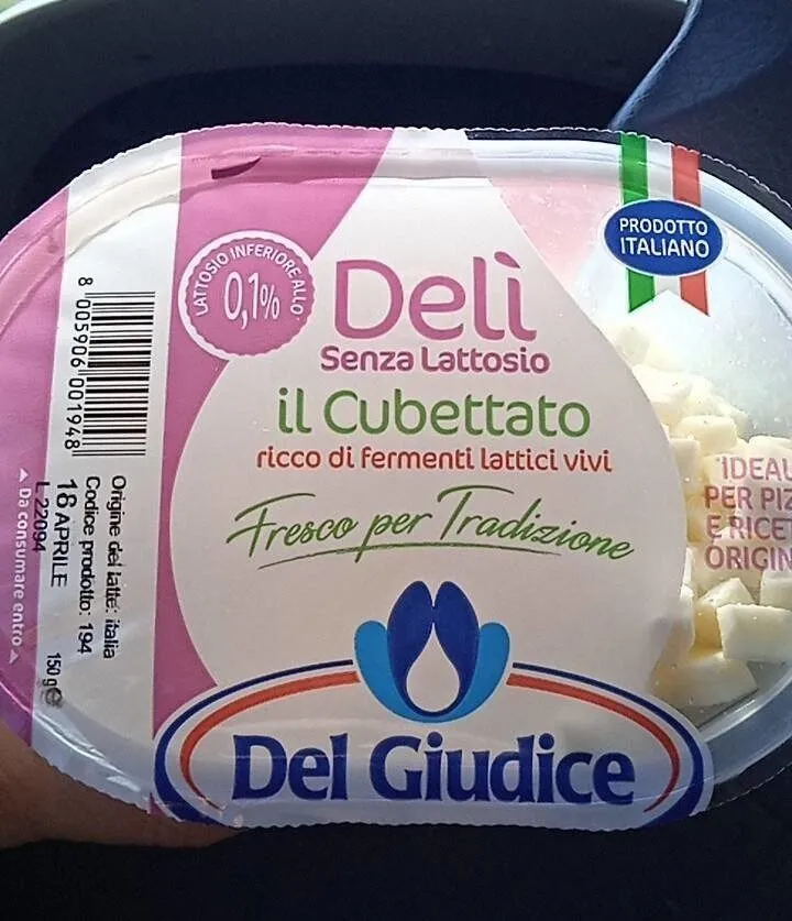 mozzarella cubettata Delí senza lattosio