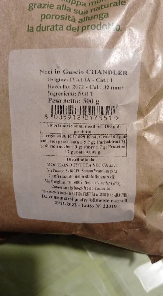 Noci in guscio chandler