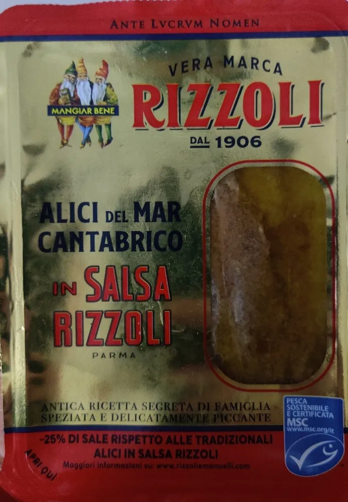 Alici Del Mar Cantabrico In Salsa Rizzoli