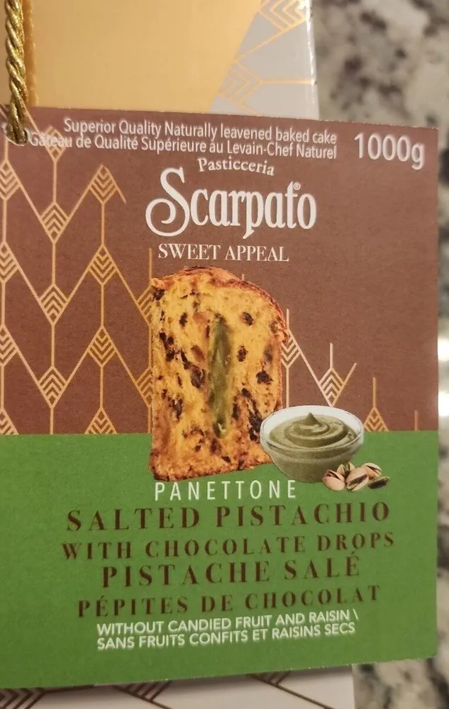 Salted pistachio panettone