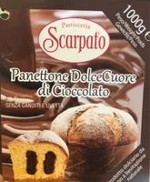 Panettone dolce cuore di cioccolato