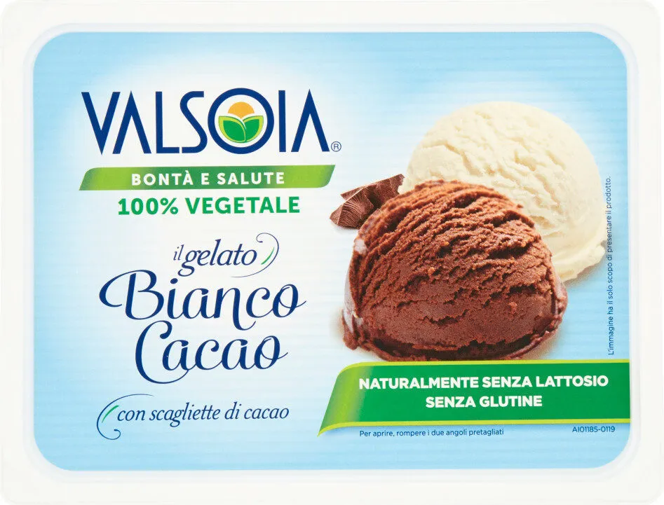 Il gelato bianco cacao